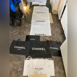 Luxury designer shopping bag collection paper bags